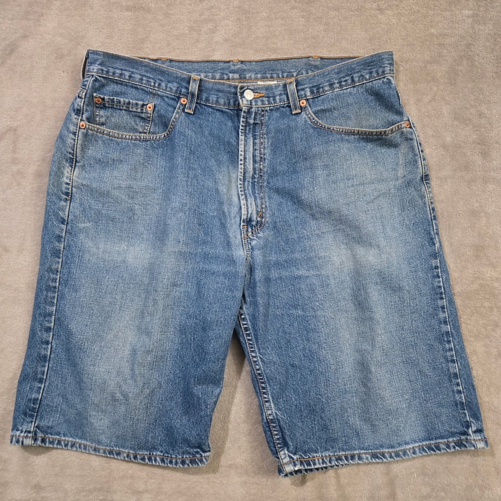 Levi 569 Loose Straight Fit Denim Shorts Mens 38 Jorts Baggy Skater Y2K Retro